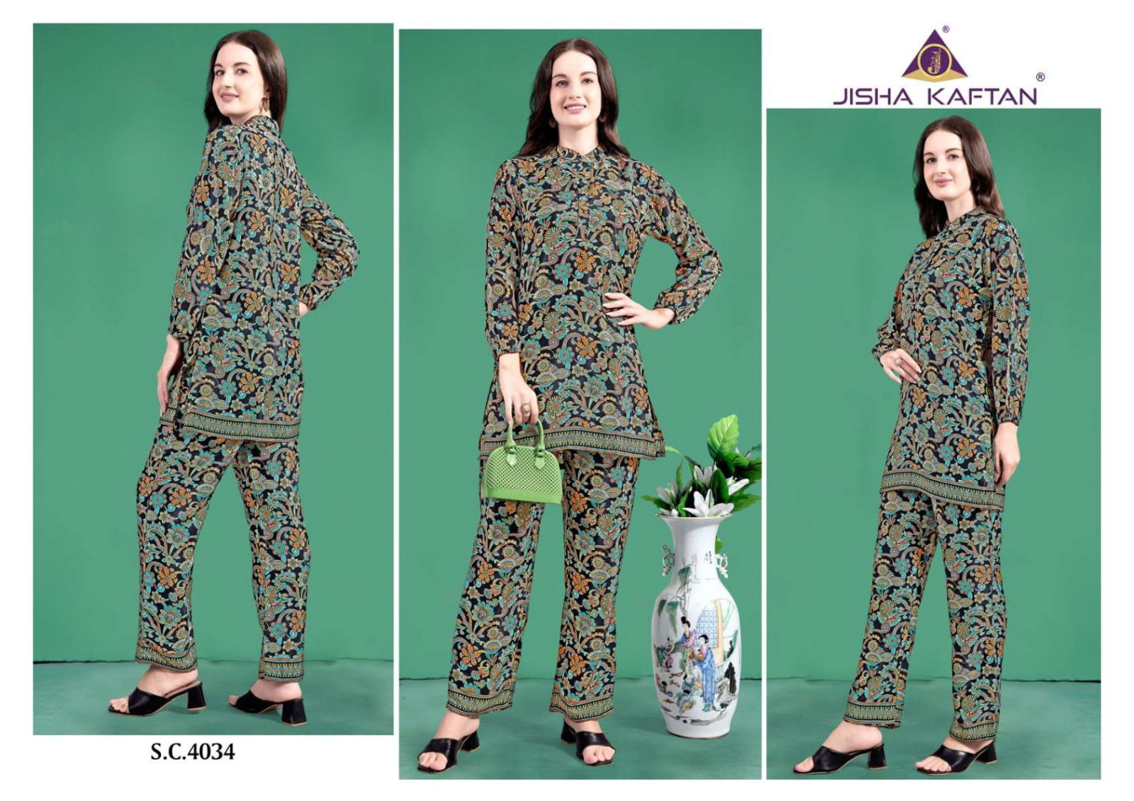 Silk Co Ord Set Vol 9 By Jelite Printed Cord Set Kurti With Bottom Orders In India